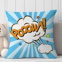 Superhero Comic Book Pow Cartoon Throw Pillow