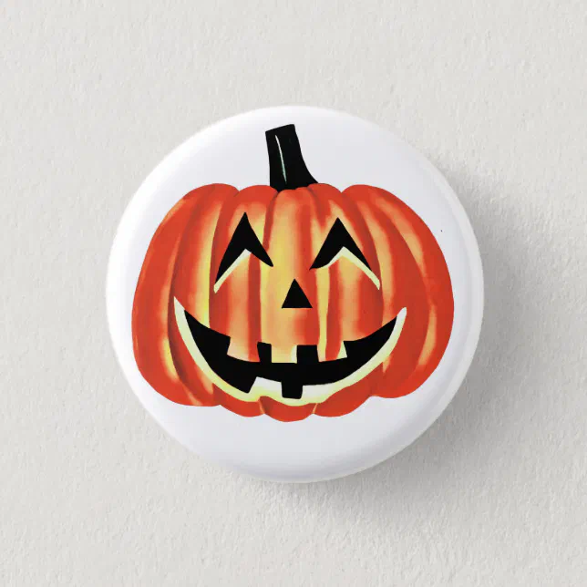 Citrouille d’Halloween souriante / Happy Halloween Button