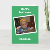 Personalized Photo and name Child's Birthday Card