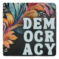 Groovy Retro Colorful Politics Themed Democracy Trivet