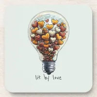 Lit by Love Beverage Coaster