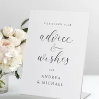 Advice Sign for Elegant Wedding