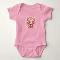 Cute Baby Teddy Bear Cartoon Baby Bodysuit