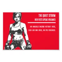 The Quiet Storm - Her Fists Speak Volumes Photo Print