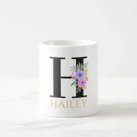 Watercolor Floral Monogram Coffee Mug