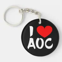 I Heart AOC | I Love A.O.C. Keychain