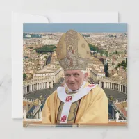 Pope Benedict XVI with the Vatican City Invitation