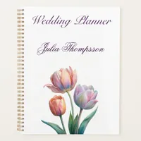 Romantic and Poetic Pastel Tulips Watercolor Planner