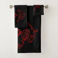 Romantic, Delicate Goth Bath Towel Set