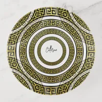 Greek Key Meander in Geometric Symmetry Artdeco Trinket Tray