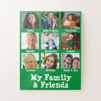 My Family And Friends Name & Photo Green Dementia Jigsaw Puzzle