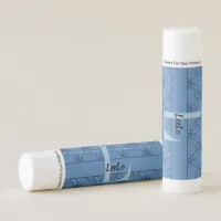 Blue Hearts Name & Monogram Personalized Lip Balm