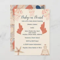 Baby on Board Coastal Baby Shower  Postcard