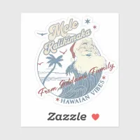 Mele Kalikimaka Merry Christmas Hawaii Tropical Sticker