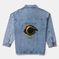 Solar Eclipse 2024 Custom Trendy Modern Denim Jacket