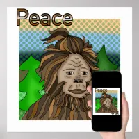 Peace Sign Bigfoot Sasquatch Peace Out