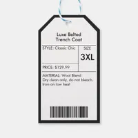 Modern Custom Logo Barcode Retail Store Price Tags