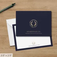 Professional Gold Logo Business Note Card