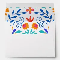 Vibrant Mexican Floral Fiesta Wedding Envelope