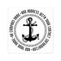 Anchor and Rope Name and Address Self-inking Stamp