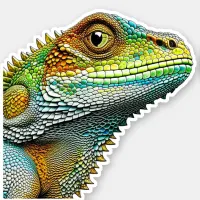 Cool Looking Lizard AI Art Sticker