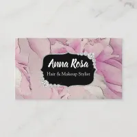 *~* Pink Lavender Bling Diamond Abstract Business Card