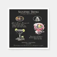 Gothic Wedding Whimsigoth Dog Signature Drinks Napkins