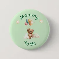 Sweet Little One on the Way Green Baby Shower Button