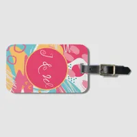 Colorful Abstract Personalized Luggage Tag