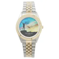 *~* Unisex two-tone  Award Graduation Retirement Watch