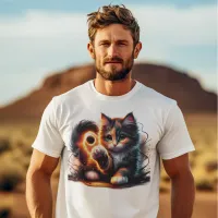 Whiskered Whimsy: Kitten and Paw Play T-Shirt