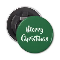 Green & White Xmas Festive Holiday Merry Christmas Bottle Opener