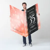 Giant 35th Coral Wedding Anniversary Celebration Card