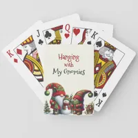 Hanging With My Gnomies Christmas Family  Poker Cards