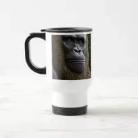 Bigfoot Face Closeup | Gorilla, Skunk Ape Travel Mug