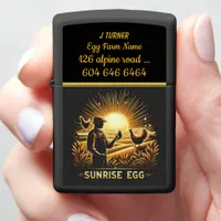 Golden Dawn on the Egg Farm With Proud Farmer Zippo Lighter