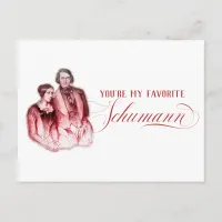 EDITABLE Classical Music w/ Schumann Valentine Holiday Postcard