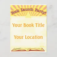 Book Launch Party Invitation Postcard