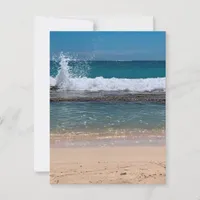 Coastal Beach Ocean Waves Sand Sea Spray Postcard