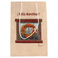 Southwest Chile Wreath Holiday Christmas Medium Gift Bag