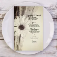 Dried Wheat and Daisy Country Farm Wedding Menu