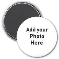 Customize this Round 3" Photo Magnet