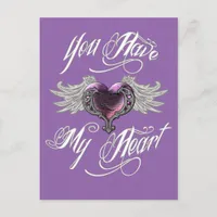 You Have My Heart Pink Postcard