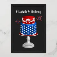 4th July Independence Day Wedding Foil Invitation