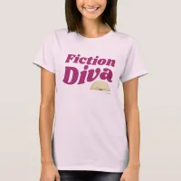 Fiction Diva Sassy Author Design Slogan T-Shirt