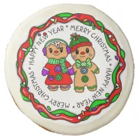 Merry Christmas | Happy New Year | Gingerbread Man Sugar Cookie