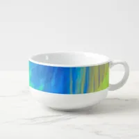 Abstract Art Brushstrokes Soup Mug