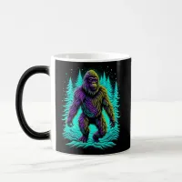 Sasquatch Bigfoot in Teal and Black Magic Mug