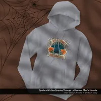 Spiders & Lilies Spooky Vintage Halloween Men's Hoodie