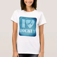 Teal Ice I Heart Hockey Epic Sports Logo T-Shirt